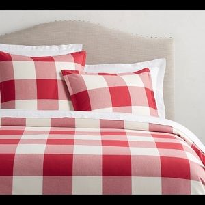 Buffalo Check Cotton Duvet Cover, King/Cal.2 shams